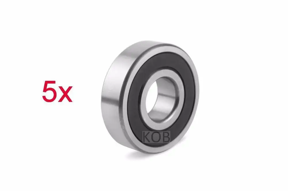 6901-2RS 50 PCS 12x24x6 mm Metal Rubber Ball Bearing Bearings Black 6901RS