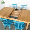 FN-1510 Solid Oak Furniture Extendable Table Oak Dining Table