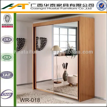 Beech Color 2 Mirrors Slider Sliding Wardrobe Buy Laminate