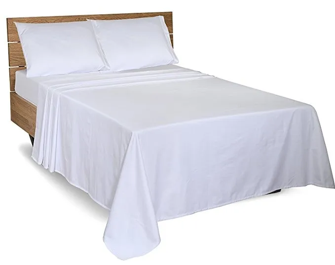 white queen flat sheet in bulk