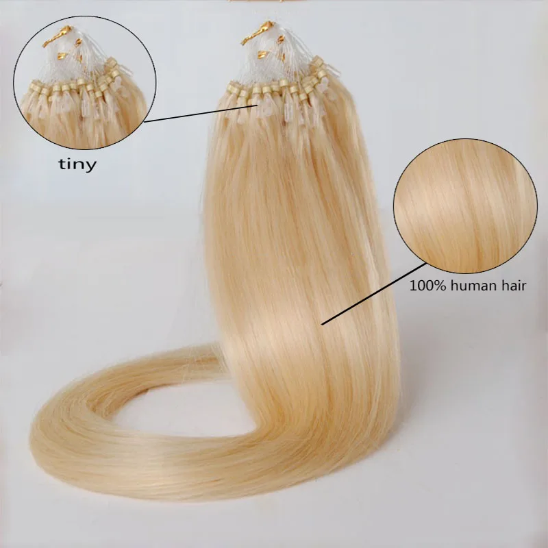 Double Drawn Indian Micro Links Loop Hair 0.5g/0.8g/1g Cheap Micro Ring