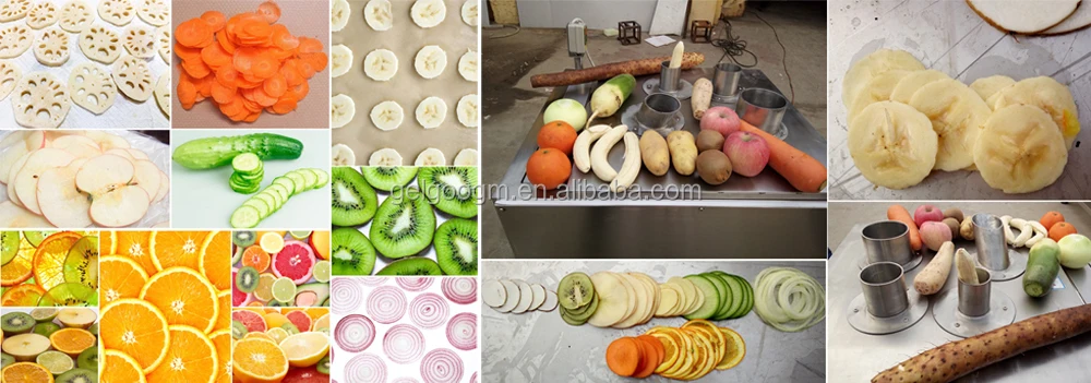 Stainless Steel Automatic Chipping Equipment Fruit Plantain Slicer Potato Banana Chips Cutting Machinery Cassava Slicing Machine