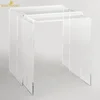 Modern Simple Design Customized Polished Material Clear Acrylic Console Table
