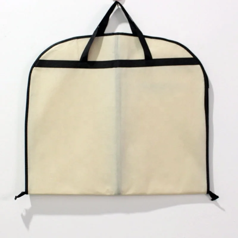 Non Woven Business Suit Duffel Bag Suit Case Bag Beige Garment Bag