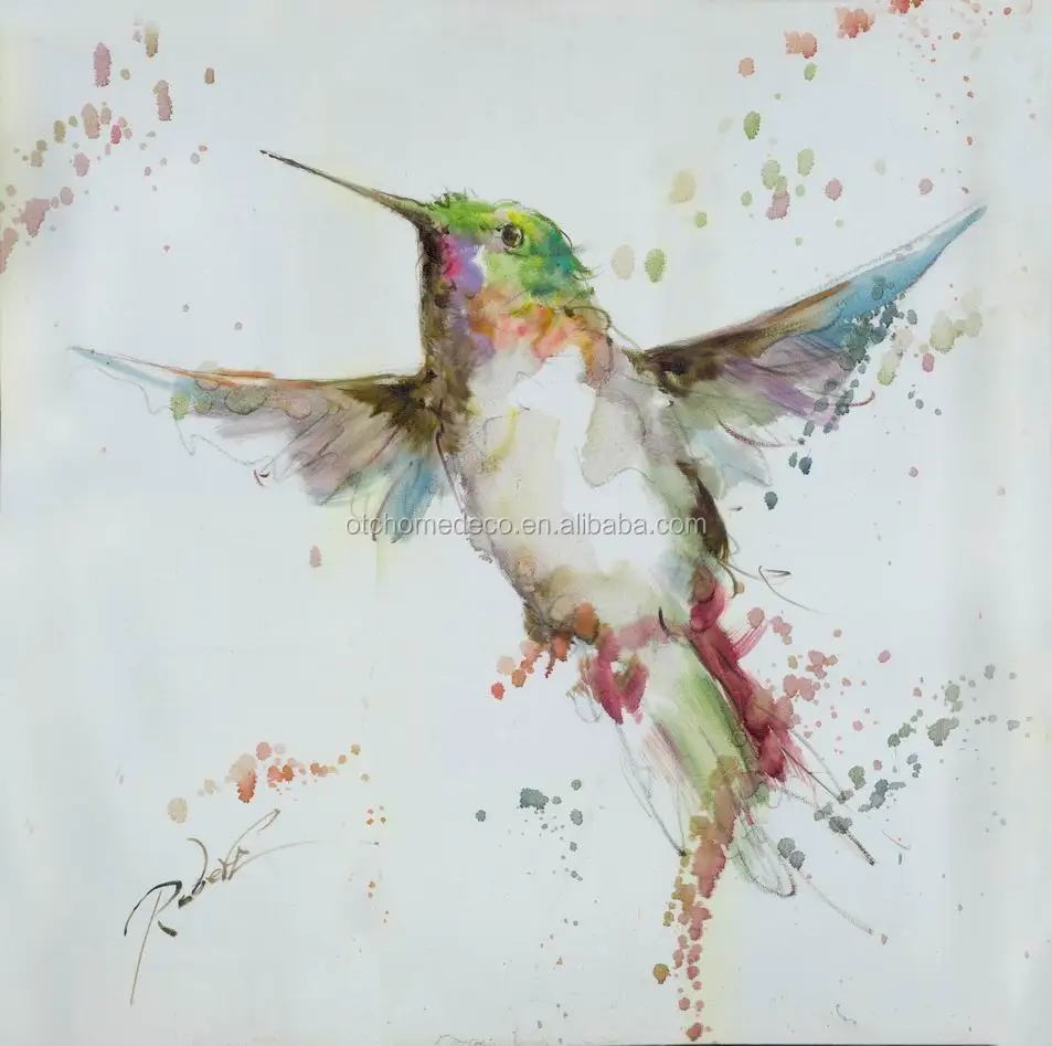 Abstrak Burung Yang Indah Lukisan Minyak Kanvas Buy Kanvas Cetak