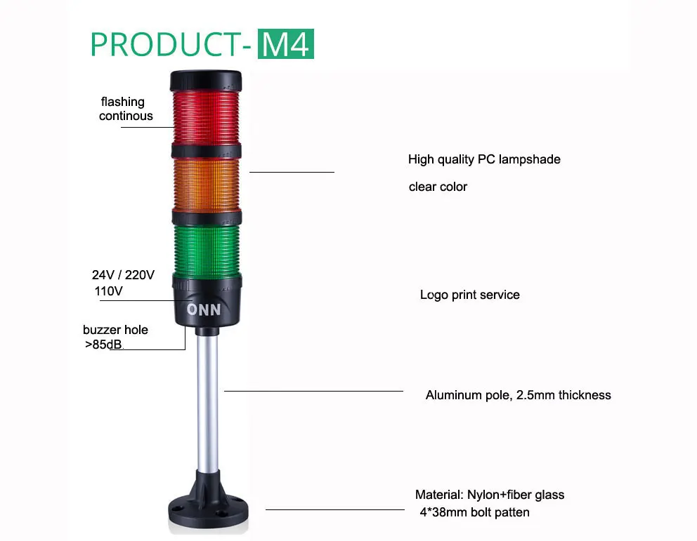 24 V 3 Light Elements Details about   Werma 69600975 CST60 LED Signal Tower Red/Green/Yellow