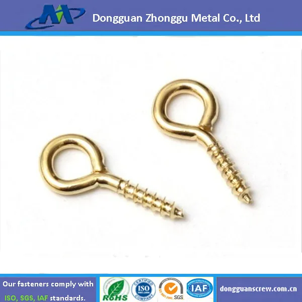 High Quality Brass Plated Eye Bolts/eye Screws/machine Eye Screw Buy