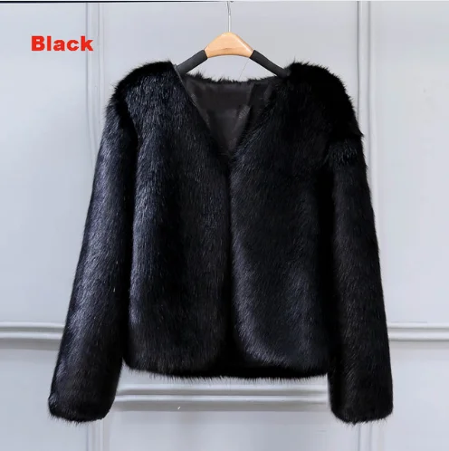 2018 Must Have Pink Faux Fur Coats Long Sleeve Thicken Winter Jackets Coats Women Fashion Streetwear Cardigan Outerwear