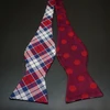 two color double sided necktie self tie bow tie