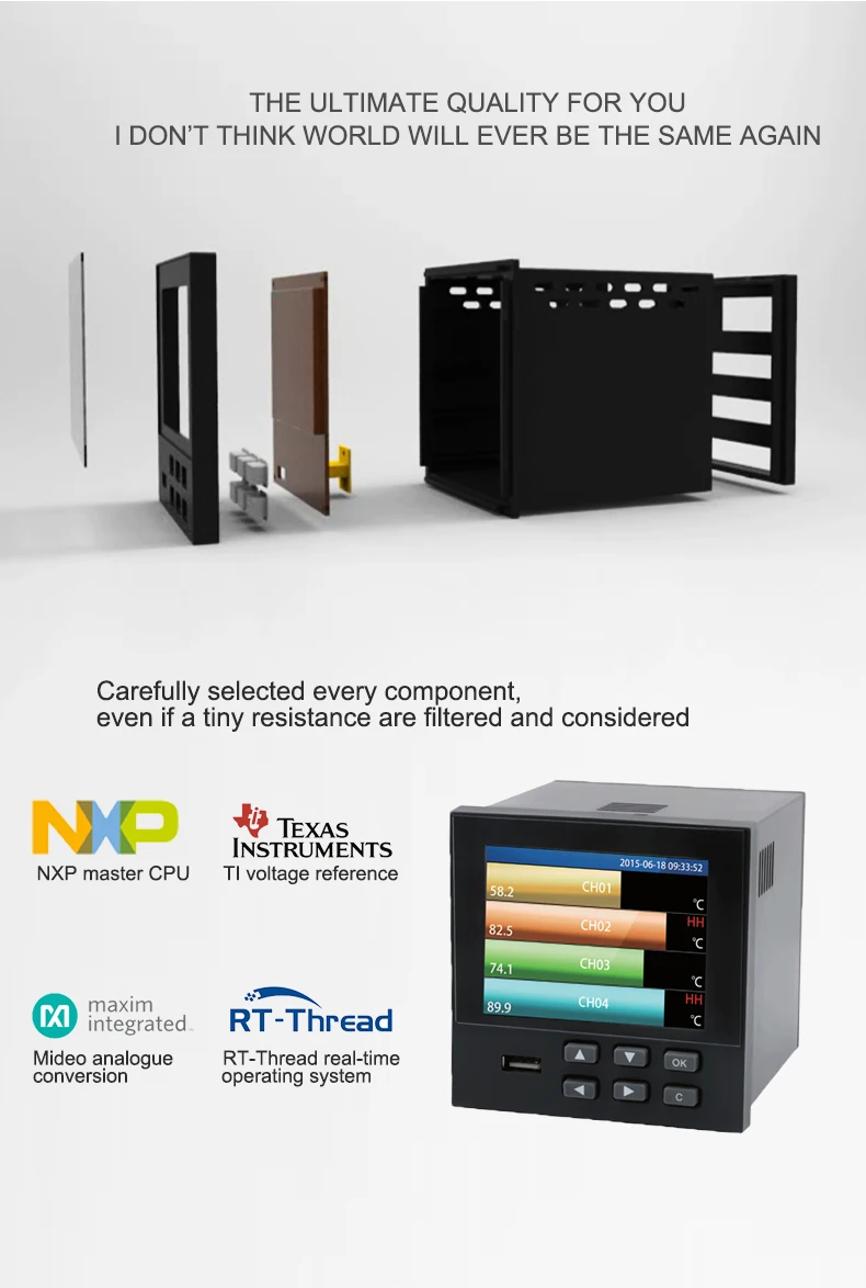 Asmik Customized 6 Channels Universal Input Color Paperless Recorder