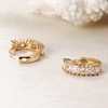 Fashion Exaggerated golden plated light weigh earring designs for women