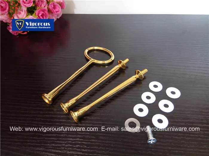 Gold color wedding desscert serving tray fitting cupcake three tiers cheap cookie cake stand hardware kit CSH-014