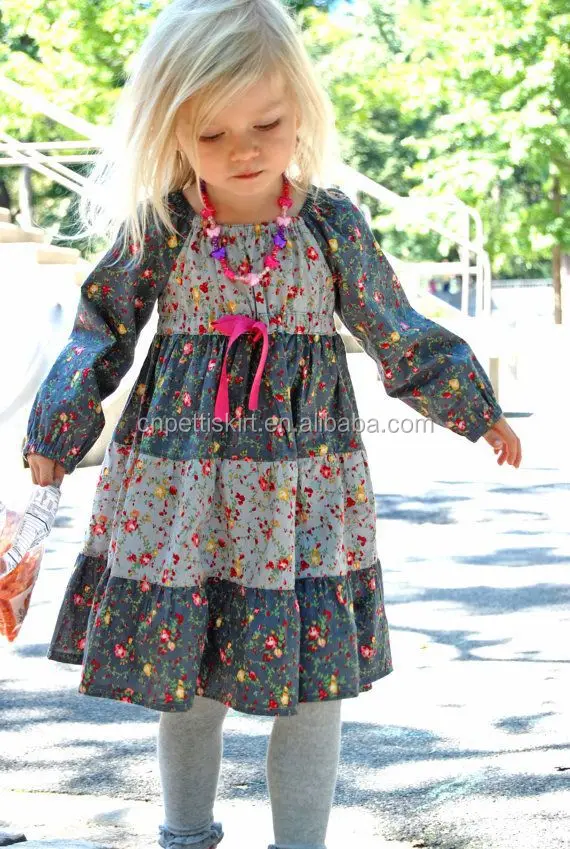 Korean Girls Baby Outfits Ruffled Swing Top Sets Winter Dress Back