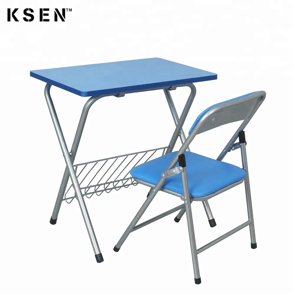 Children Folding Study Table And Chair 