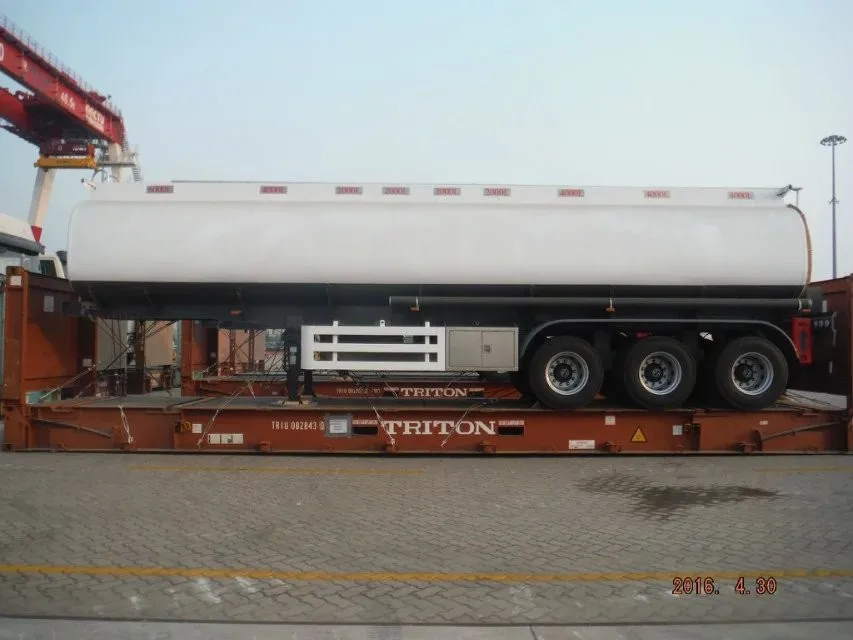4 axle Fuel Tanker Oil Diesel Transport Truck Semi Tank Trailer For Sale