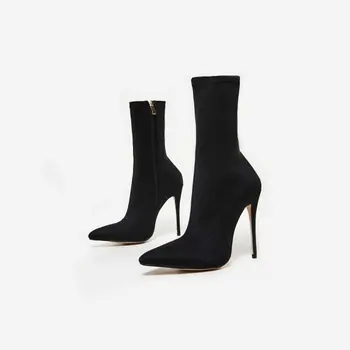 womens black pointed toe ankle boots