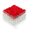 Wholesale 2 Tiered Acrylic Flower Box Square Flower Gift Box 25 Holes Rose Box for Wedding