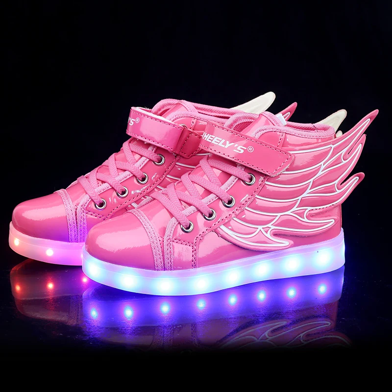 2016 New HOT Sale children sneakers USB charging kids LED luminous shoes boys girls of 11