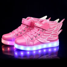 2016 New HOT Sale children sneakers USB charging kids LED luminous shoes boys girls of 11
