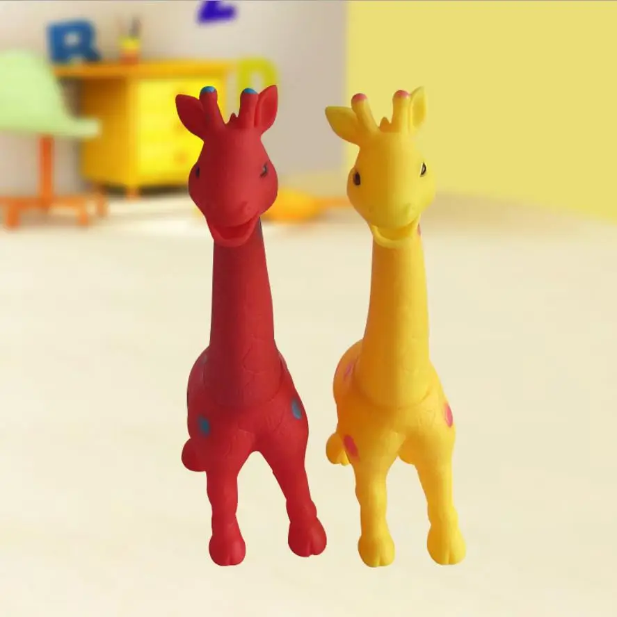 giraffe rubber toy