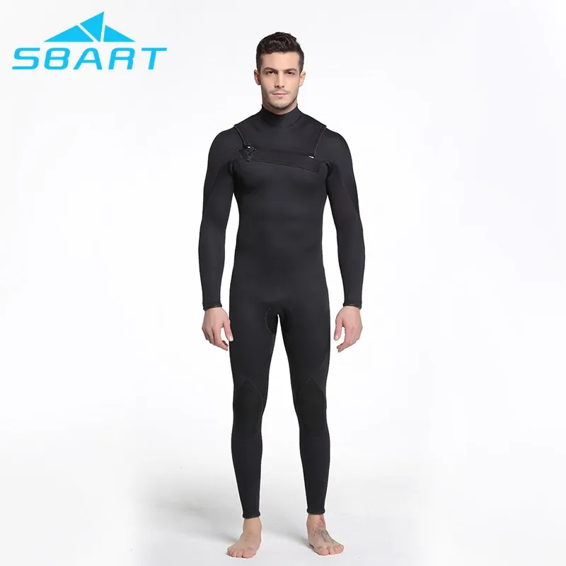 Sbart Neoprene 5mm Fullbody Black Plain Color Wetsuit Coldproof Winter