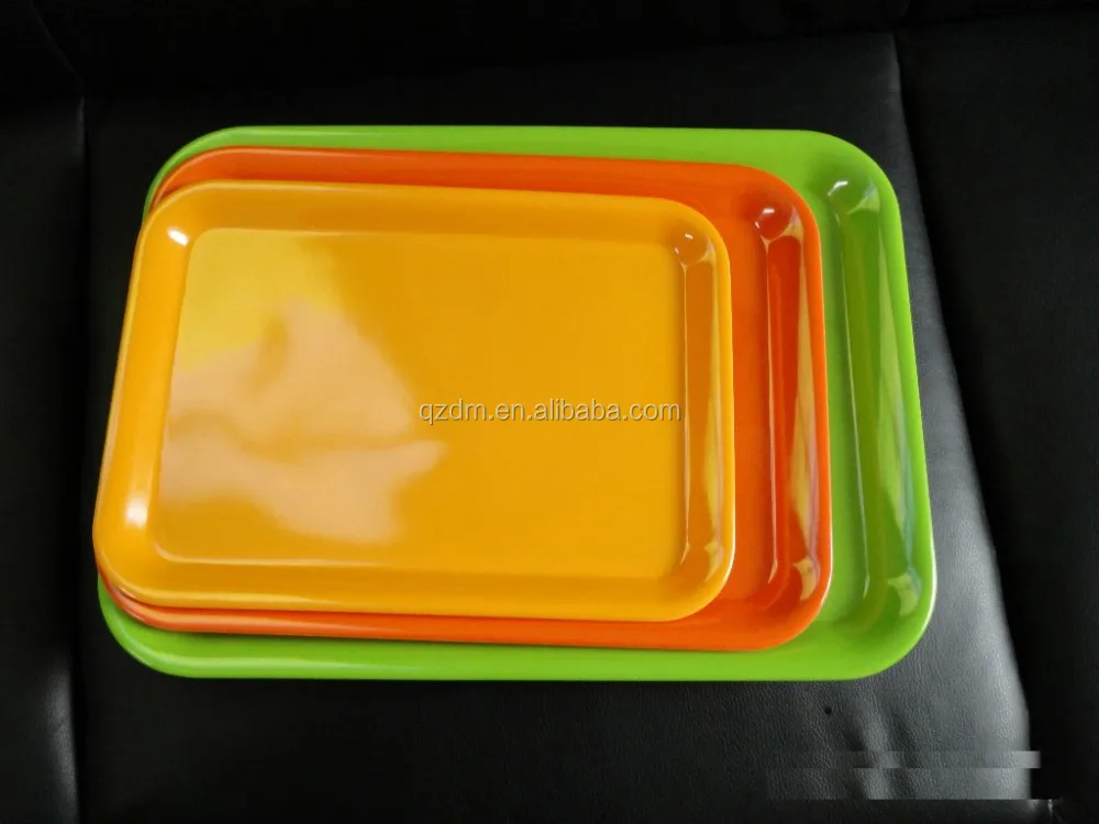 13-15-17inch Melamine Square Tray Sets Colorful Tray