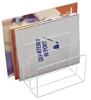 3 compartment clear lucite desktop document file divider