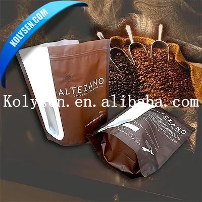PET/AL/PE customize gravure printing coffee bags with valve