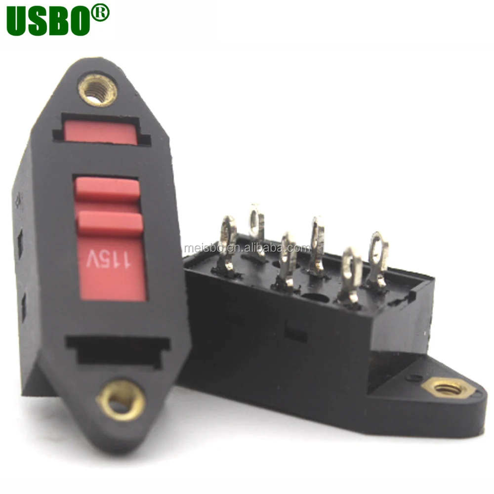 Black 5a 250v 3 Position 6p Smd 2p1t Voltage Conversion Slide Switch