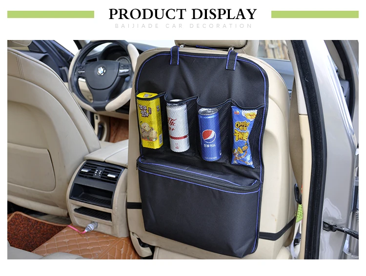 New Design Travel Storage Pocket Car Seat Organizer With Zipper Bag