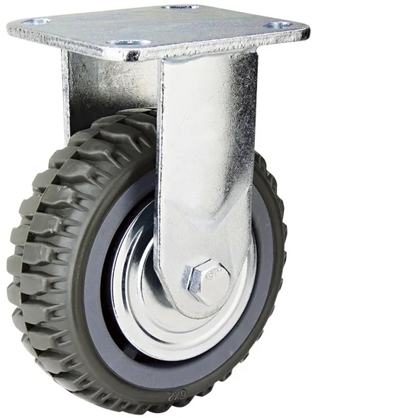 4'' PVC Heavy Duty industrial fixed Caster Wheels with Brake