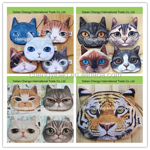 3d Kucing Anjing Kartun Hewan Keren Dompet Koin Buy Dompet Koin