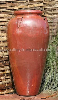 Viet Nam Pottery Supplier Red Tall Round Glazed Outdoor Ceramic Pots Viet Nam Pottery Supplier Red Tall Round Glazed Outdoor Ceramic Pots