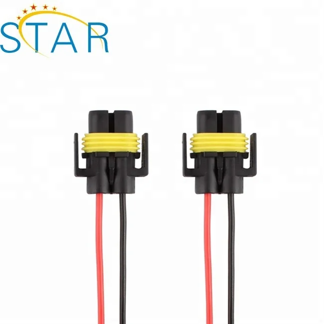 H11 H8 880 Headlight Female Sockets Adapter Wire Harness For Led Hid