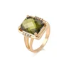 14752 big stone ring designs Hot sale royal ladies jewelry rectangle shaped colorful gemstone finger ring