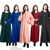 New Long Sleeve elegant hijab zipper Dress maxi featuring Arabian Loose Robe Pure prayer clothing Muslim Abaya Islamic dresses