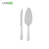 LIVEON 2pcs Wedding Cake Knife Set
