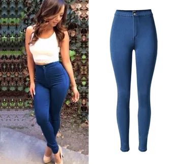 Jeans Zerrissene W0846 Für Frauen Hoher Skinny Mit Taille pqVGUzSM