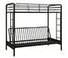 Twin Over Convertible Couch and Bed with Metal Frame Bunk Bed Black Metal sofa bed