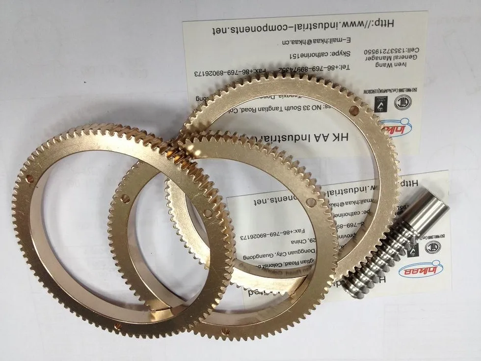 High Precision Customized Gear Hobbing Large Bronze Worm Wheel Gear
