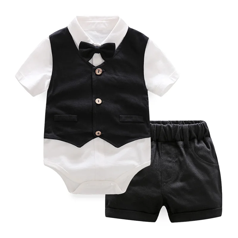 Baby Gentlemen's Dress Summer Cotton One Year Old Boy's Summer Dress