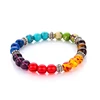 Different types natural 7 chakras energy bracelet yoga health energy beads bracelet