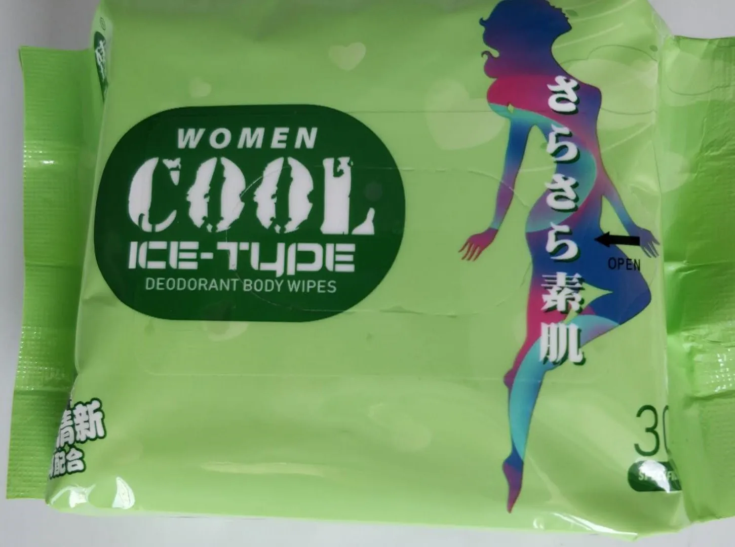 Customized Portable ice lady fragrance Alcohol-free deodorant body wipes