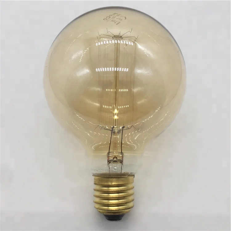 Incandescent Edison Lamp G95 Tungsten Filament Globe Vintage Bulb For Shopping Mall E27 E26 B22