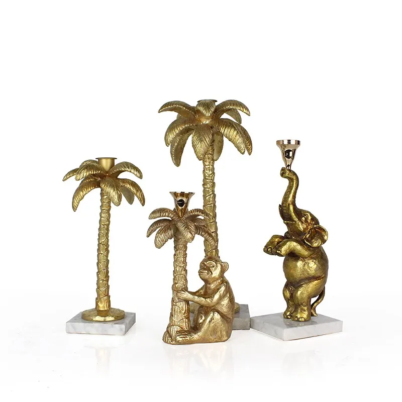 Resin Coconut Tree Home Decoration Marble Base supplier