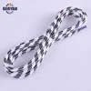 White Black zebra textile fabric electrical wire, Cloth cotton covered braided wire knitting