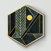 Abstract set 3pcs Hexagon Framed Picture Canvas Art in bulk for wall decoration