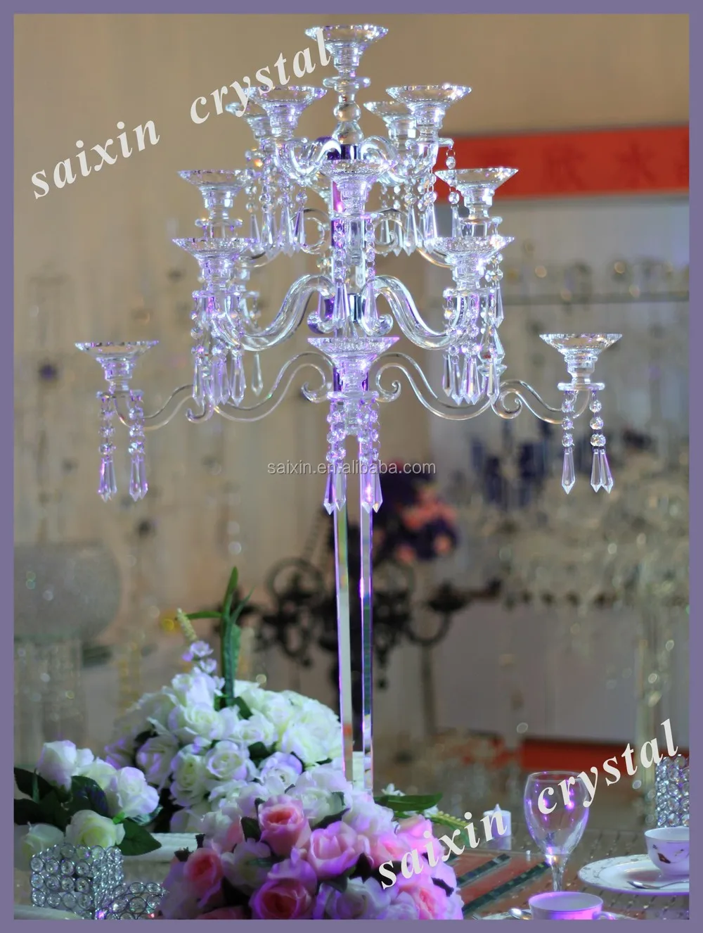 Crystal Candelabra Wedding High Table Decor Decoration Buy Wedding High Table Decor