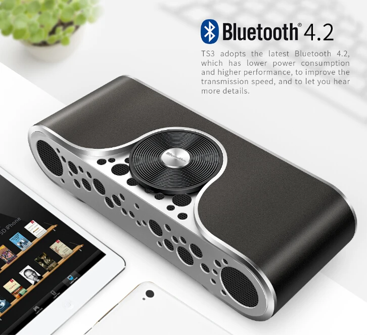Bluedio Turbine 2.1 Sound Track Wireless Bluetooth Speaker For Iphone X - ANKUX.COM