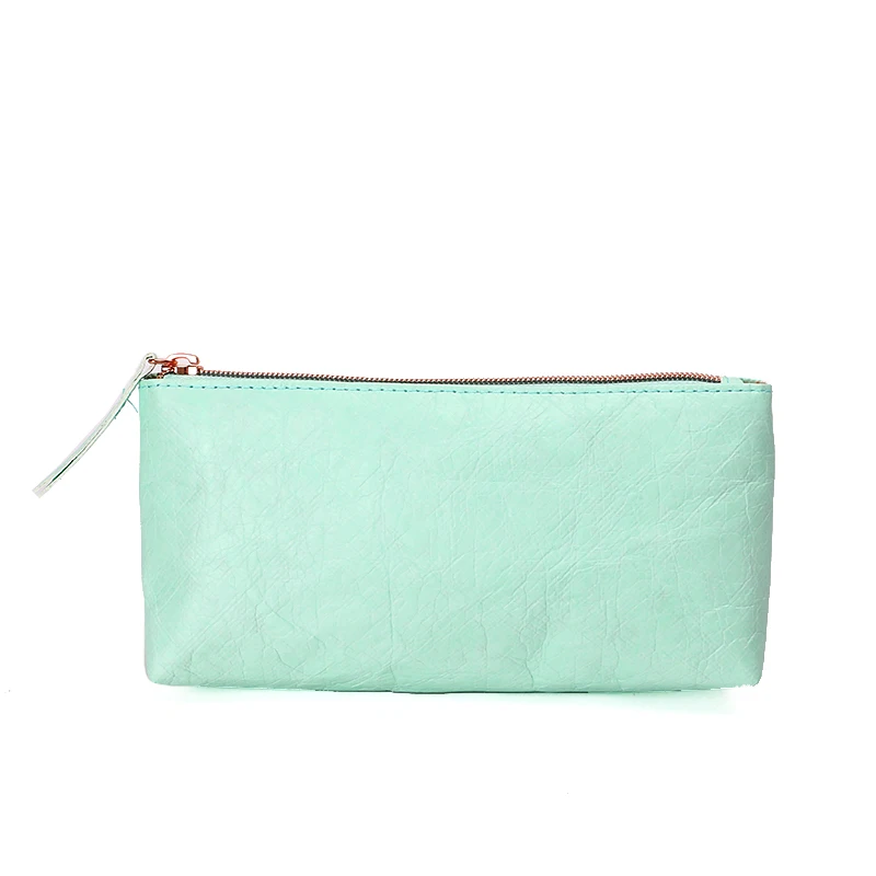 BSCI Factory Custom Tyvek wash bag eco-friendly washable tyvek paper makeup brush pouch waterproof tyvek toiletry bag